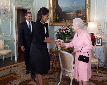 La Reine et le Président Obama